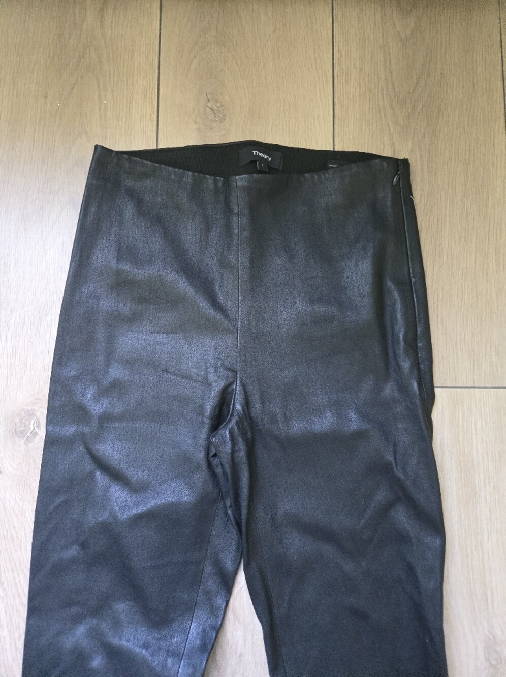 NWOT THEORY Skinny Lamb Leather Pants Size 2 - Picture 4 of 12